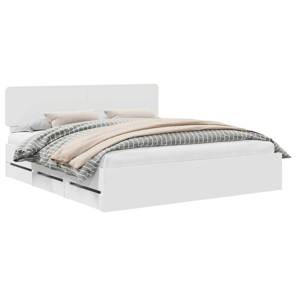 vidaXL &Aacute;gykeret fejt&aacute;ml&aacute;val fi&oacute;kkal Feh&eacute;r 200 x 200 cm M&eacute;rn&ouml;ki fa