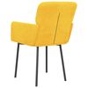 vidaXL 2 db sárga bársony étkezőszék