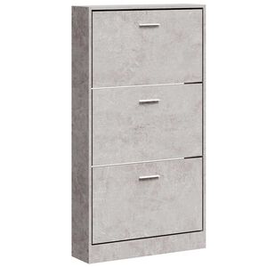 vidaXL betonsz&uuml;rke szerelt fa cipőszekr&eacute;ny 59x17x108 cm