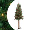 vidaXL Karcs&uacute; kar&aacute;csonyfa Z&ouml;ld 180 cm PVC &eacute;s t&ouml;m&ouml;r fenyőfa