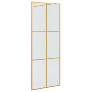 vidaXL Walk-in zuhanyfal Arany 80 x 195 cm edzett &uuml;veg