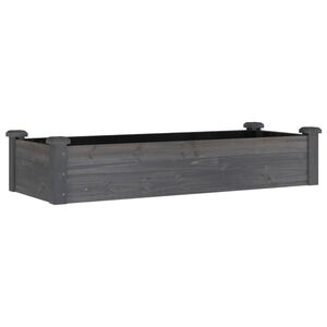 vidaXL sz&uuml;rke t&ouml;m&ouml;r fenyőfa kerti magas&aacute;gy&aacute;s b&eacute;l&eacute;ssel 120x45x25 cm