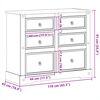 vidaXL Corona tömör fenyőfa komód 110x43x91 cm