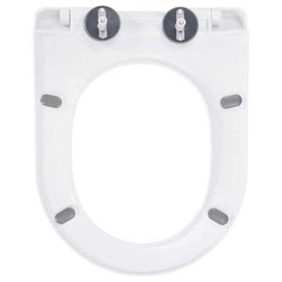 vidaXL fehér gyorsan szerelhető WC-ülőke lassan csukódó fedéllel