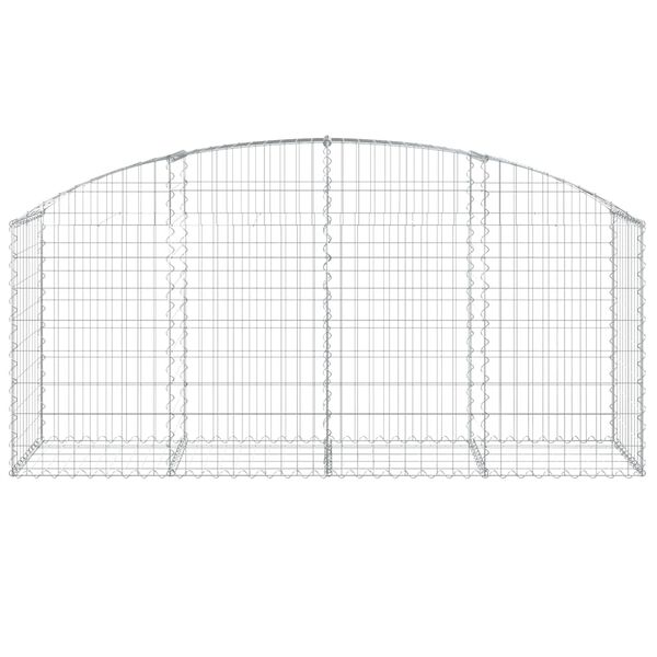 vidaXL íves horganyzott vas gabion kosár 200x50x80/100 cm