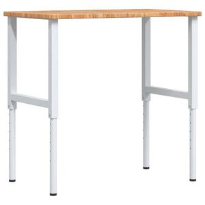 vidaXL vil&aacute;gosbarna n&eacute;gysz&ouml;gű t&ouml;lgyfa munkaasztal 100x60x(71,5-98) cm