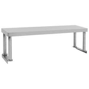 vidaXL rozsdamentes ac&eacute;l munkaasztal feletti polc 120 x 30 x 35 cm