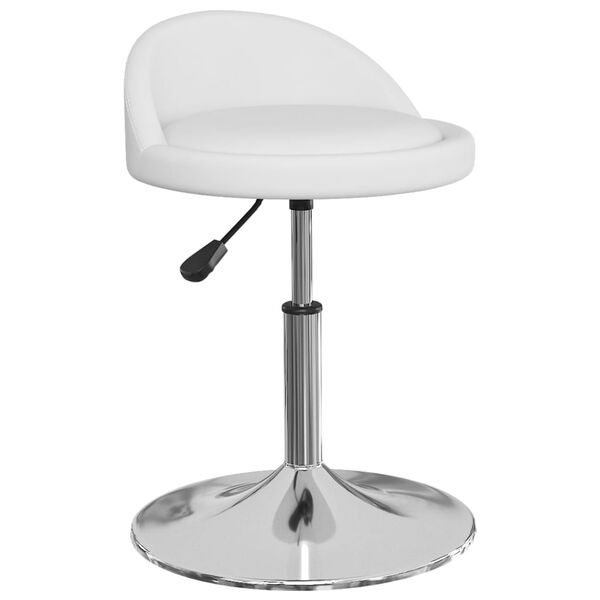 vidaXL 2 db feh&eacute;r műbőr forg&oacute; &eacute;tkezősz&eacute;k