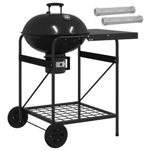 vidaXL Faszenes grills&uuml;tő f&uuml;st&ouml;lő cs&ouml;vekkel 91 x 71 x 107 cm Ac&eacute;l