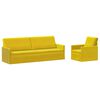 vidaXL Kanap&eacute; Szett 2 pcs S&aacute;rga B&aacute;rsony