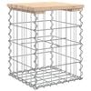 vidaXL tömör fenyőfa gabion kerti pad 33x31x42 cm