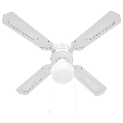 vidaXL fehér mennyezeti ventilátor lámpával 106 cm