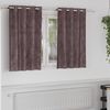 vidaXL Bársonyfüggönyök függönyökkel 2 pcs Barna 140 x 140 cm Bársony