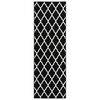 vidaXL fekete &eacute;s feh&eacute;r sz&iacute;nű BCF fut&oacute;szőnyeg 100 x 400 cm