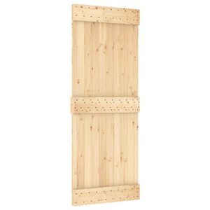 vidaXL Cs&uacute;sz&oacute; ajt&oacute; NARVIK Term&eacute;szetes &eacute;s Fekete 80 x 210 cm (152,5 cm)