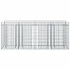 vidaXL Gabion emelt &aacute;gy 2 pcs Ez&uuml;st 200 x 50 x 80 cm Horganyzott ac&eacute;l