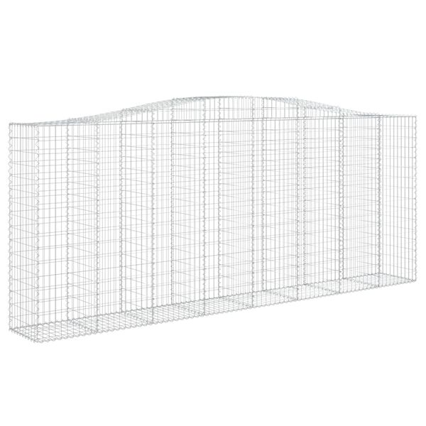 vidaXL 5 db &iacute;ves horganyzott vas gabion kos&aacute;r 400 x 50 x 160/180 cm