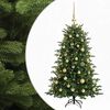 vidaXL Műkar&aacute;csonyfa g&ouml;mbbel 120 cm 150 LED Meleg feh&eacute;r PVC &eacute;s f&eacute;m