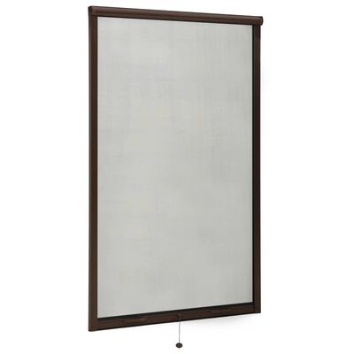 vidaXL barna lehúzható ablakszúnyogháló 100 x 170 cm