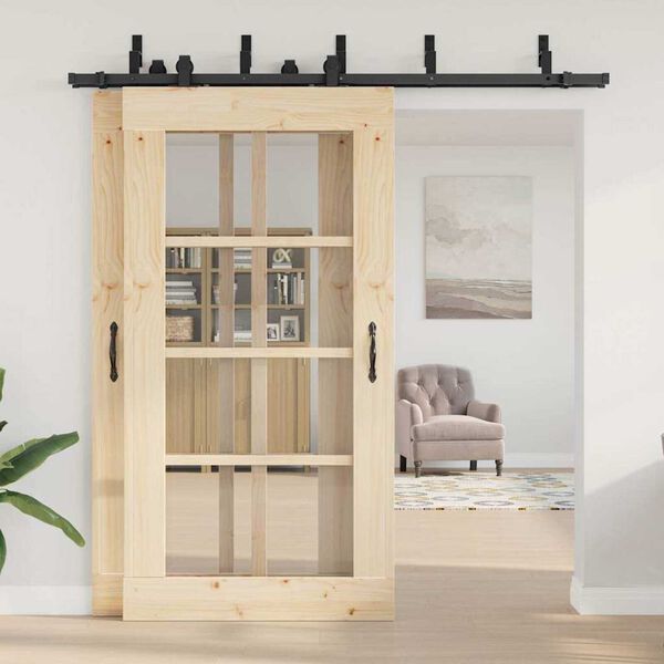 vidaXL fekete ac&eacute;l tol&oacute;ajt&oacute; f&eacute;mszerel&eacute;k k&eacute;szlet 213,5 cm