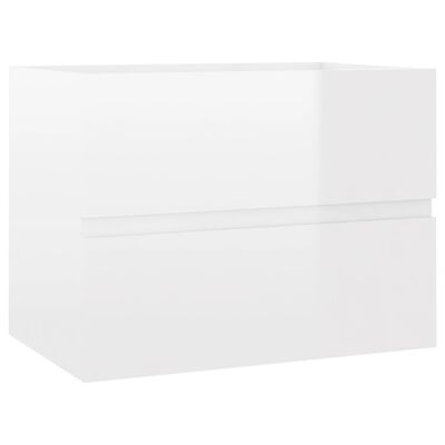 vidaXL magasfényű fehér forgácslap mosdószekrény 60 x 38,5 x 45 cm