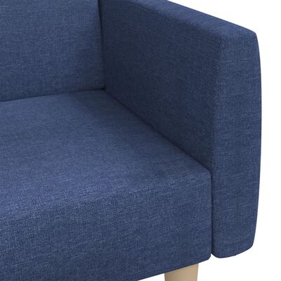 vidaXL kétszemélyes kék szövet kanapéágy