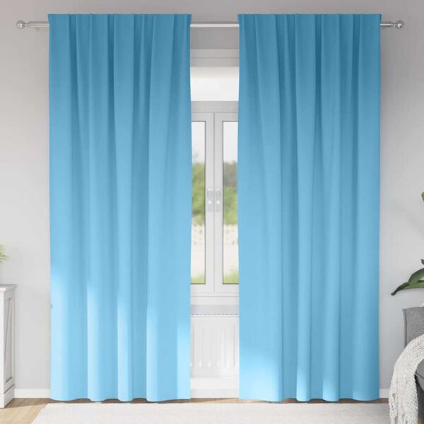vidaXL Fekete F&uuml;gg&ouml;ny Gyűrűkkel 2 pcs Vil&aacute;gosk&eacute;k 225 x 140 cm