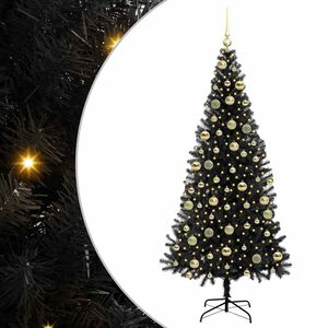 vidaXL Kar&aacute;csonyfa Fekete 210 cm PVC