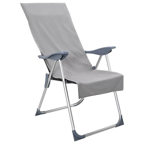vidaXL Kültéri Szék Törölközők 2 pcs Sötétszürke 130 x 60 cm