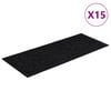vidaXL &ouml;ntapad&oacute;s l&eacute;pcsőszőnyegek 15 db 60 x 25 cm fekete t&eacute;glalap alak&uacute;
