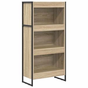 vidaXL K&ouml;nyvespolc 60 x 30 x 121 cm Szerelt Fa Sonoma