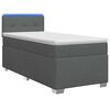 vidaXL Boxspring &aacute;gy matraccal &eacute;s LED-del S&ouml;t&eacute;tsz&uuml;rke Egyszem&eacute;lyes