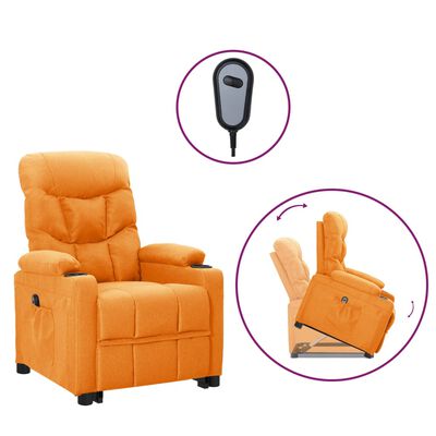 vidaXL sötétsárga szövet felállást segítő fotel