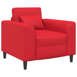 vidaXL karossz&eacute;k Piros Műbőr
