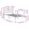 vidaXL fehér tömör fenyőfa ágy matrac nélkül 75 x 190 cm