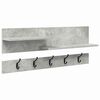 vidaXL Fali Kab&aacute;thorog Falra szerelhető Beton Sz&uuml;rke 90 x 15 x 36 cm