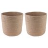 vidaXL N&ouml;v&eacute;nyi Cser&eacute;p K&eacute;szlet 2 pcs Term&eacute;szetes &Oslash; 28 x 28 cm