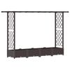 vidaXL Magas&iacute;tott &Aacute;gy Trellis-szel &eacute;s Tetővel Barna 203 x 40 x 121 cm