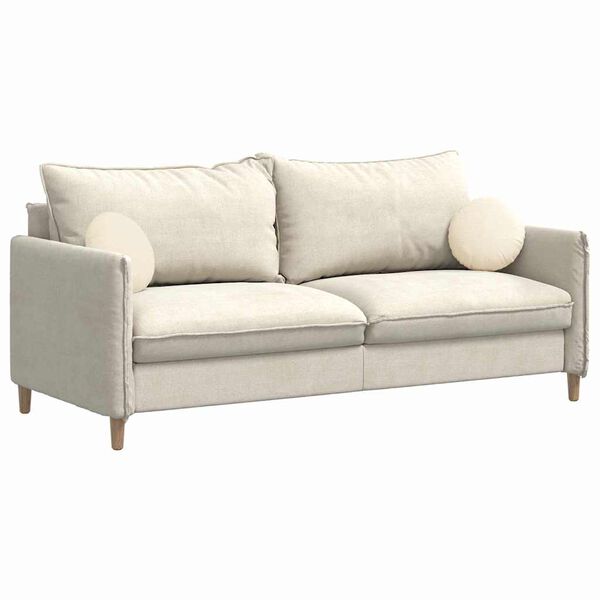 vidaXL Ülőpárnák 2 pcs Krém Ø 30 cm Bársonyos szövet