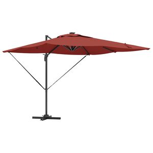 vidaXL Napernyő Terrakotta 286 x 284 x 270 cm Alum&iacute;nium &eacute;s poli&eacute;szter