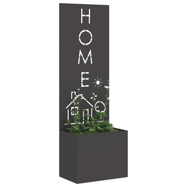 vidaXL Kertv&eacute;dő v&aacute;szon Fekete 50 x 140 cm Hidegen hengerelt ac&eacute;l