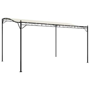 vidaXL kr&eacute;msz&iacute;nű sz&ouml;vet &eacute;s ac&eacute;l pavilon 4 x 3 m 180 g/m&sup2;