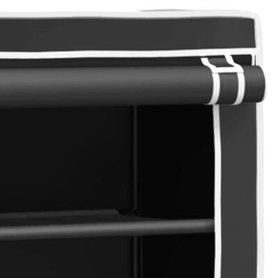 vidaXL 2 szintes fekete vas WC feletti tárolóállvány 56x30x170 cm