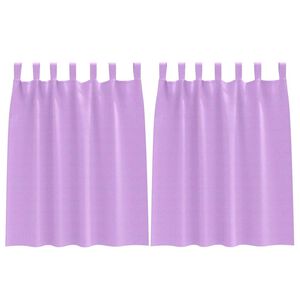 vidaXL Fekete F&uuml;gg&ouml;ny Gyűrűkkel 2 pcs Lila 140 x 140 cm Poli&eacute;szter