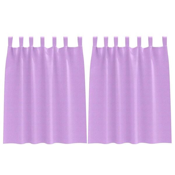vidaXL Fekete F&uuml;gg&ouml;ny Gyűrűkkel 2 pcs Lila 140 x 140 cm Poli&eacute;szter