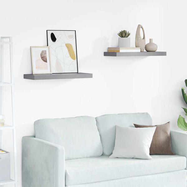 vidaXL 2 db sz&uuml;rke MDF fali polc 60 x 23,5 x 3,8 cm