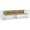 vidaXL t&ouml;m&ouml;r impregn&aacute;lt fenyőfa gabion kerti pad 244x71x65,5 cm
