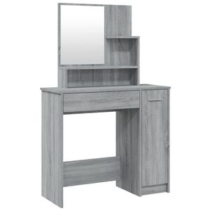 vidaXL sz&uuml;rke sonoma sz&iacute;nű f&eacute;s&uuml;lk&ouml;dőasztal t&uuml;k&ouml;rrel 86,5 x 35 x 136 cm