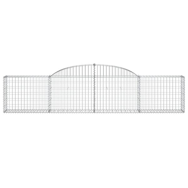 vidaXL 20 db íves horganyzott vas gabion kosár 300x30x60/80 cm