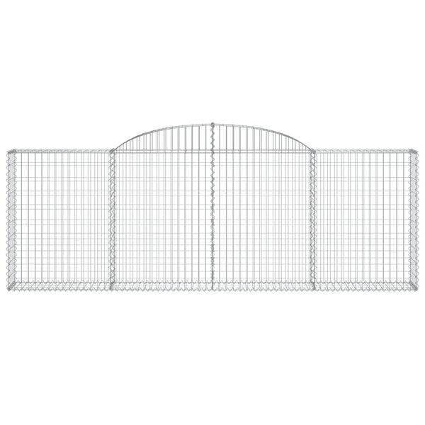 vidaXL 15 db &iacute;ves horganyzott vas gabion kos&aacute;r 300 x 30 x 100/120 cm
